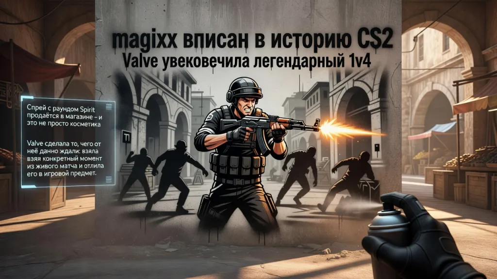 magixx вписан в историю CS2. Valve увековечила легендарный 1v4